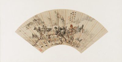 Reading the Book of Changes in the Autumn Mountains, Qing dynasty by Wang Xuehao